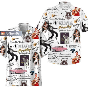 Elvis Presley Shirt, Elvis Presley Button Shirt, Elvis Presley Hawaii Shirt, Button Down Shirt, Elvis King Shirt, Elvis Presley Gift