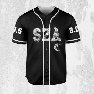Personalize SZA Music Black And White Jersey, Sza Baseball Jersey, SOS New Album Gift for Fans