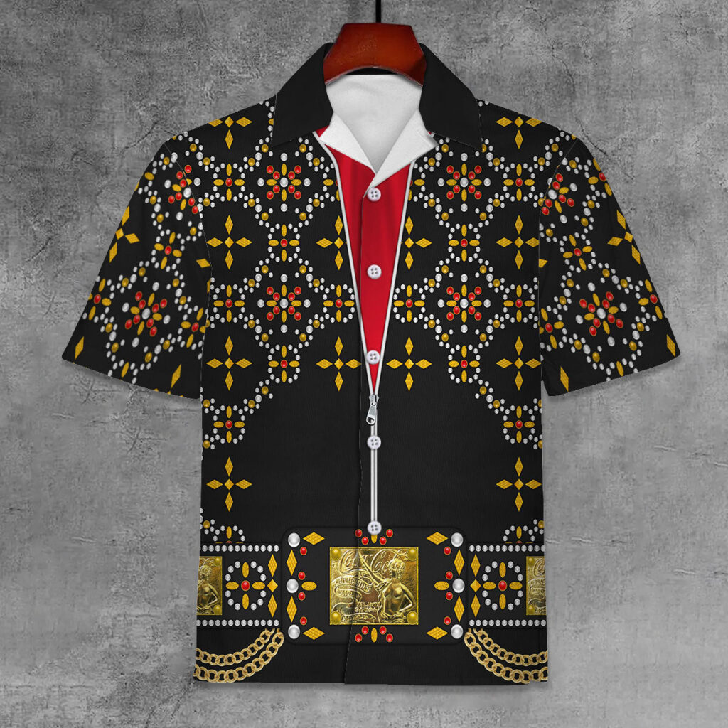 Elvis Black Conquistador Unisex Hawaiian Shirt Elvis Black Conquistador Unisex Hawaiian Shirt