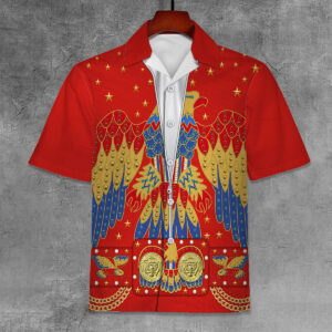 Elvis Eagle Red Unisex Hawaiian Shirt