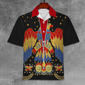 Elvis Eagle Black Unisex Hawaiian Shirt