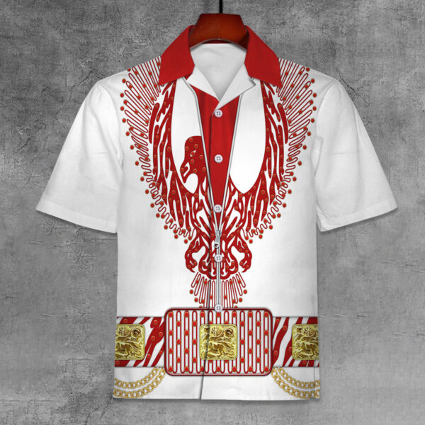 Elvis Red Phoenix Unisex Hawaiian Shirt