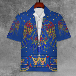 Elvis Aloha From Hawaii Blue Unisex Hawaiian Shirt