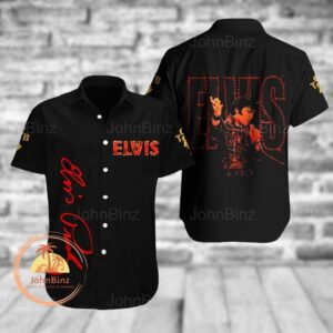 Elvis Presley Shirt, Elvis Presley Button Shirt, Button Down Shirt, King Of Rock And Roll Shirt, Elvis Presley Gift, Short Sleeve Shirt