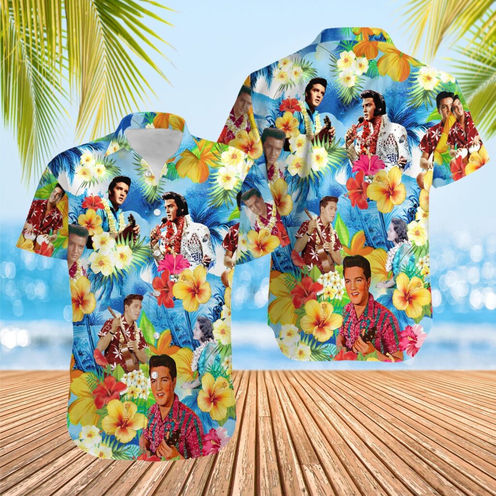 Elvis Presley Hawaiian, Tropical Button Shirt,Aloha Vibes Beach Shirt, Elvis Presley Shirt Elvis Presley Hawaiian, Tropical Button Shirt,Aloha Vibes Beach Shirt, Elvis Presley Shirt