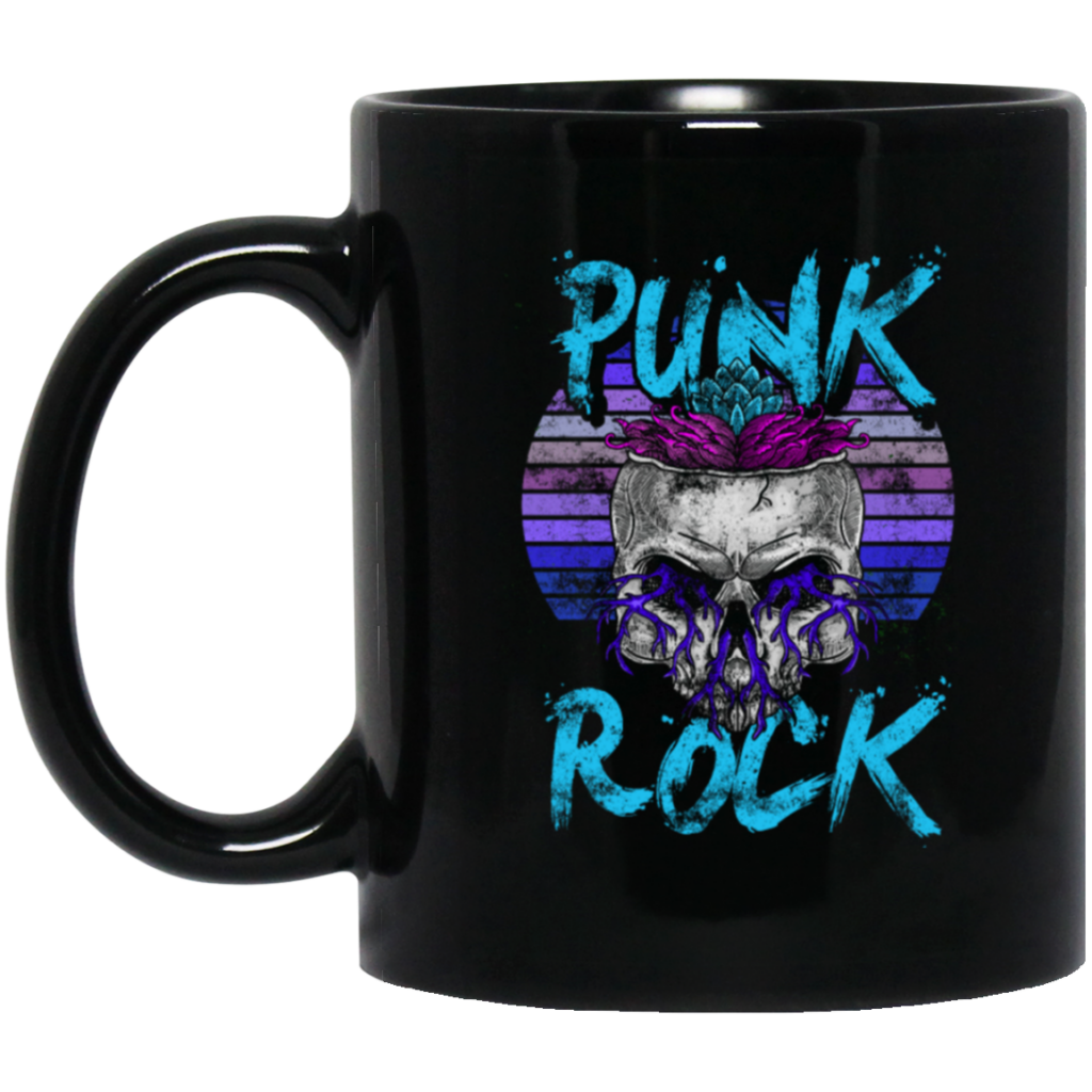 Music Rock, Skull Punks, Skeleton Lover, Punkrocker Gift, Best Rock Gift Black Mug Music Rock, Skull Punks, Skeleton Lover, Punkrocker Gift, Best Rock Gift Black Mug