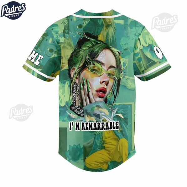 Custom Billie Eilish Baseball Jersey