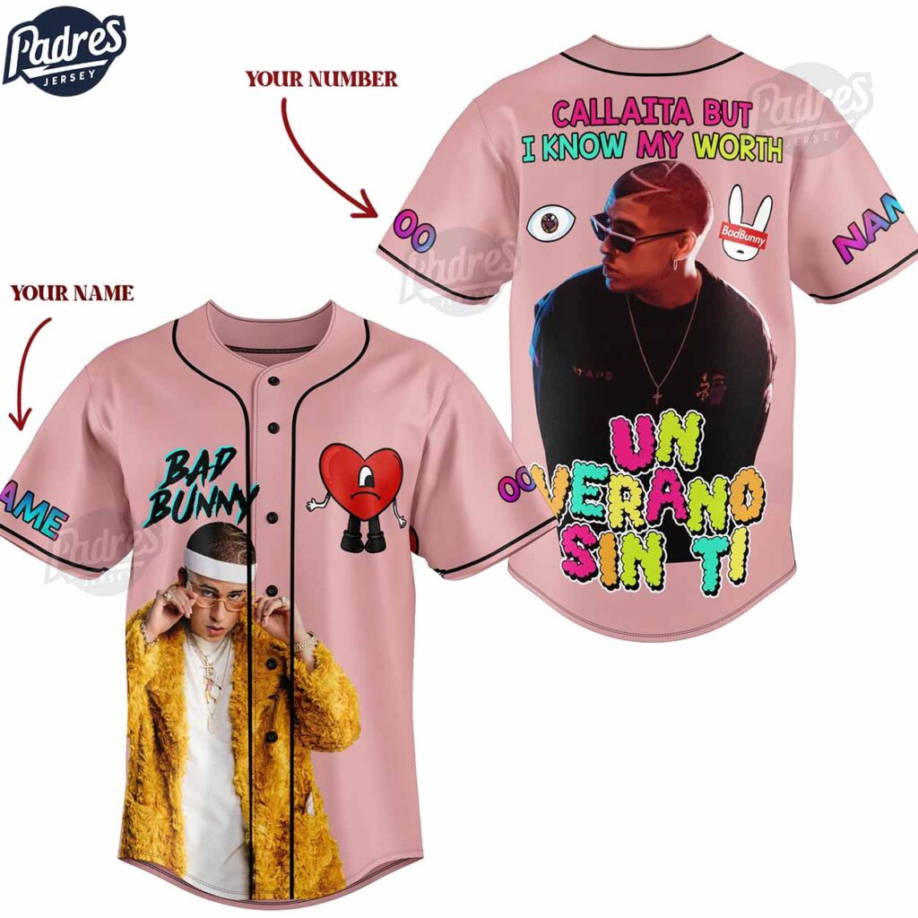 Custom Bad Bunny Callaita Baseball Jersey Custom Bad Bunny Callaita Baseball Jersey