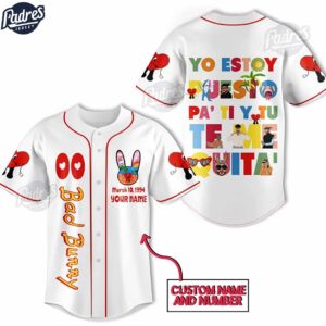 Bad Bunny Yo Estoy Puesto Pa Ti Y Tu Te Me Quitas Baseball Jersey