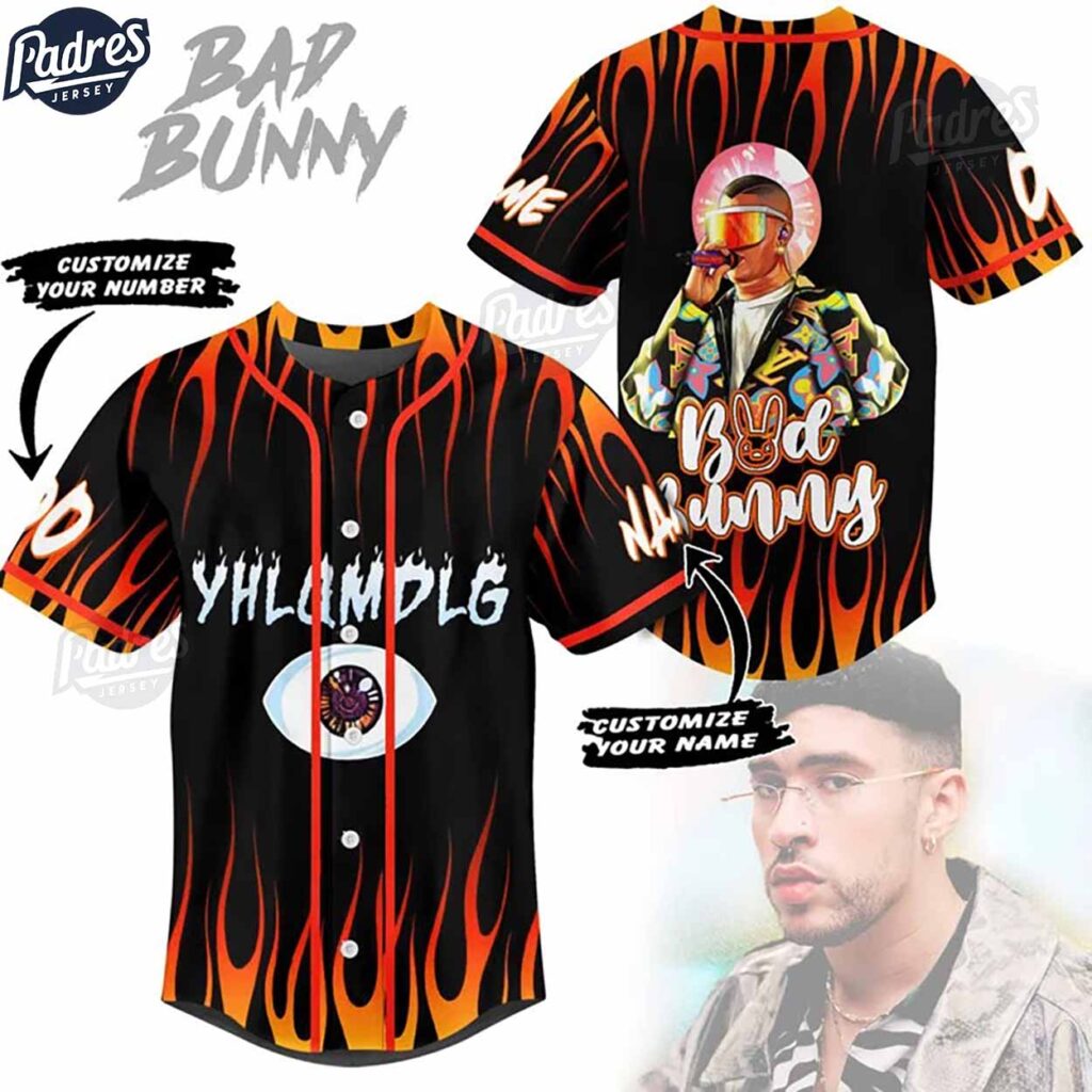 Custom Bad Bunny Yhlqmdlg Baseball Jersey Custom Bad Bunny Yhlqmdlg Baseball Jersey