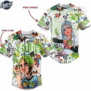 Custom Cute Billie Eilish Baseball Jersey