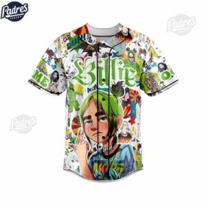 Custom Cute Billie Eilish Baseball Jersey 3