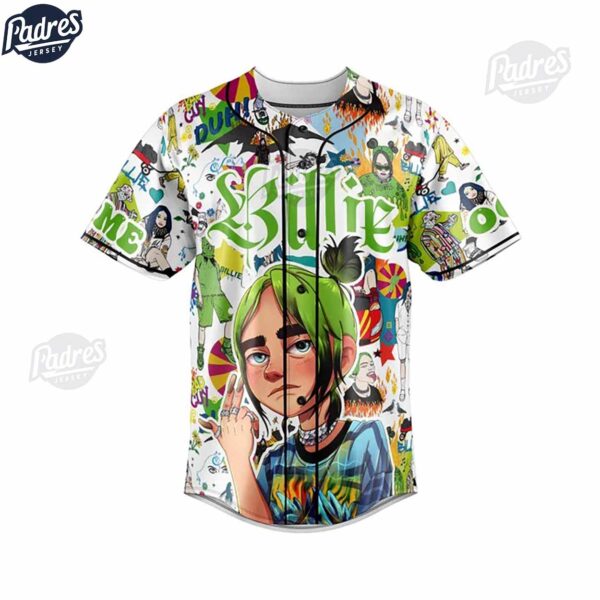 Custom Cute Billie Eilish Baseball Jersey