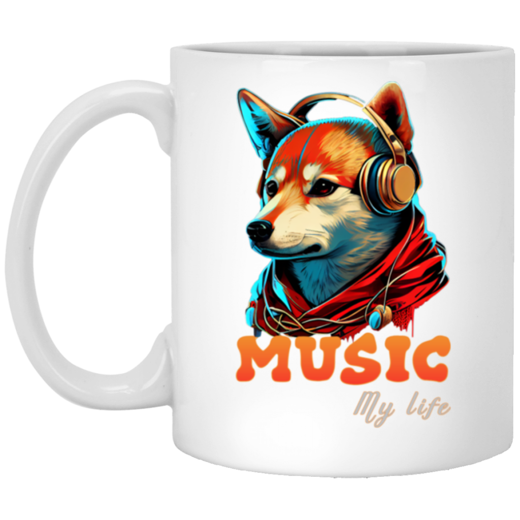 Fox Love Music, Handsome Foxe Wear A Headphone, Music Lover, Music Is My Life White Mug Fox Love Music, Handsome Foxe Wear A Headphone, Music Lover, Music Is My Life White Mug