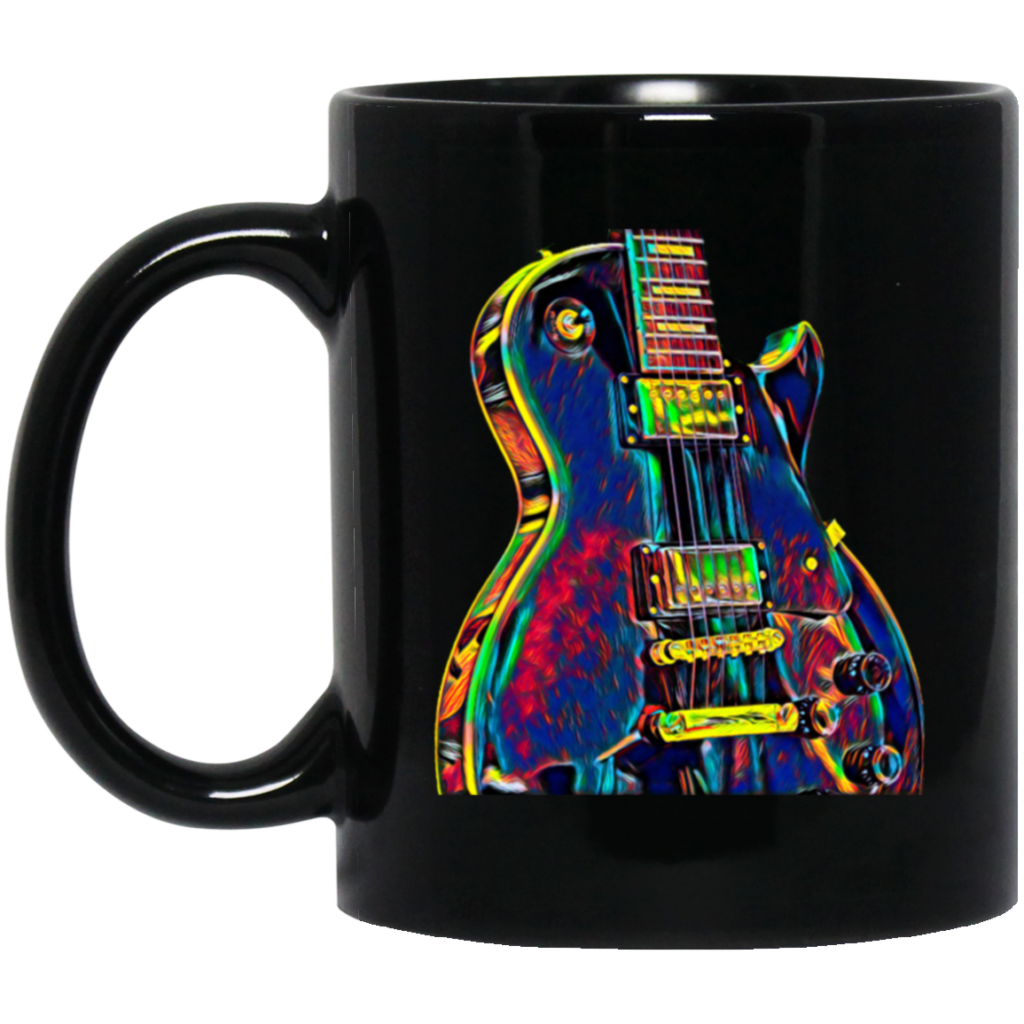 Metal Rock Music Lead Colors, Electric Guitar, Musician Player, Colorful Guitar, Guitarist Black Mug Metal Rock Music Lead Colors, Electric Guitar, Musician Player, Colorful Guitar, Guitarist Black Mug