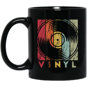 Used Look Vinyl Record Vinyl Retro Old School Music Perfect Gift Black Mug