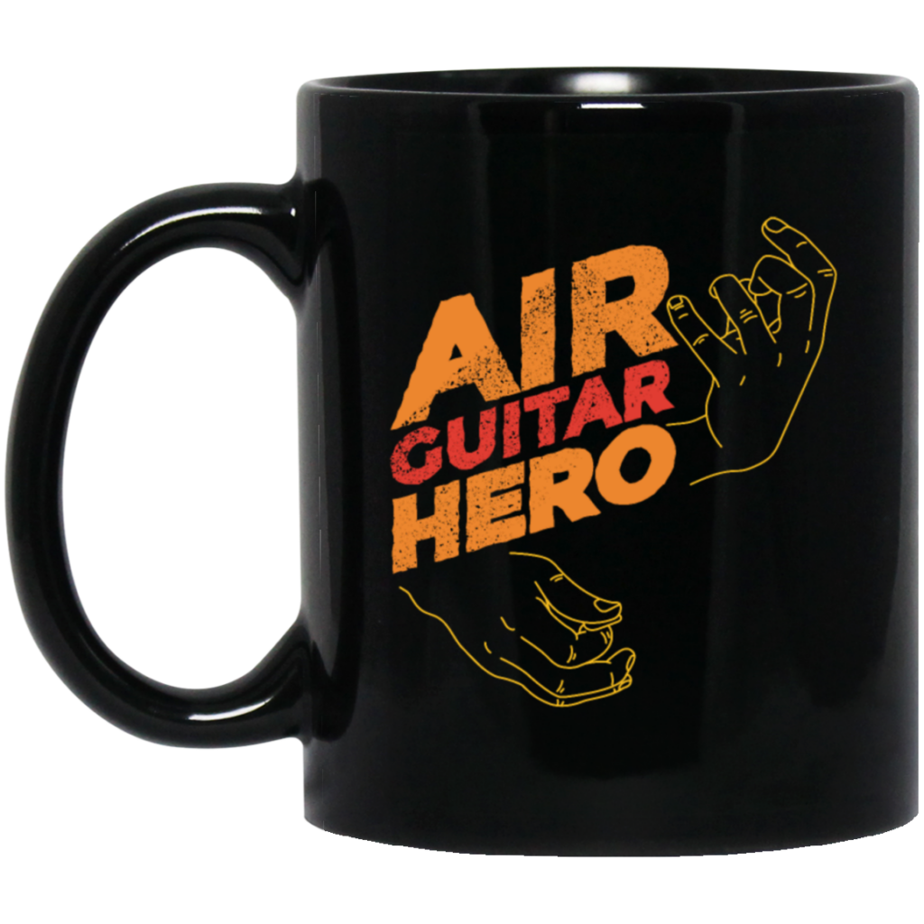 Best Guitar, Love Music, Air Guitar Hero, Love Guitar Gift Idea Black Mug Best Guitar, Love Music, Air Guitar Hero, Love Guitar Gift Idea Black Mug