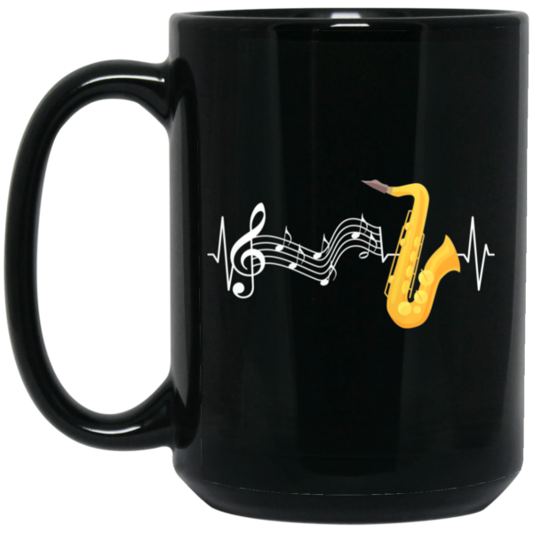 Heartbeat Trumpet, Trumpet Musician, Love Trumpet Black Mug