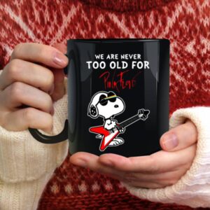 Pink Floyd Snoopy We Are Never Too Old For Pink Floyd Black Mug