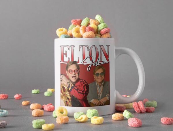 White Mug Elton John Mug Sir Elton Hercules John Mug Reginald Kenneth Dwight Mug Bluesology Band Mug Rock Star Premium Sublime Ceramic Coffee Mug H99