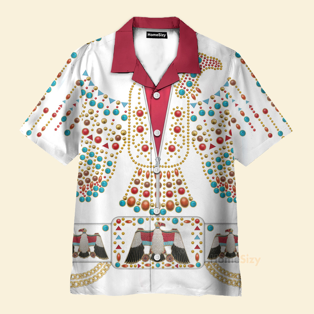 Elvis Presley Thunderbird Cosplay Costume – Hawaiian Shirt Elvis Presley Thunderbird Cosplay Costume – Hawaiian Shirt