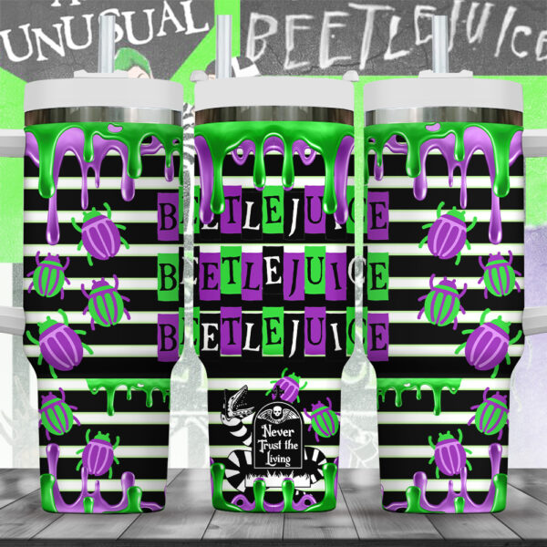 Beetlejuice 40oz Stanley Tumbler Gift – Gift for Fans – Gift for Fans