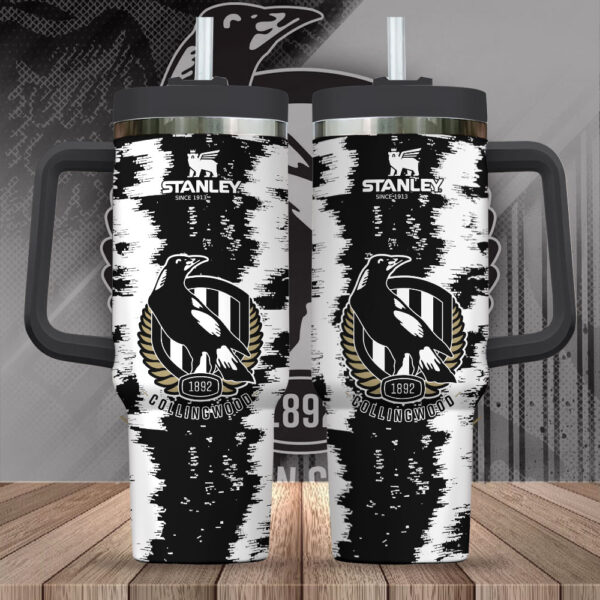 Collingwood FC 40oz Stanley Tumbler – Gift for Fans – Gift for Fans