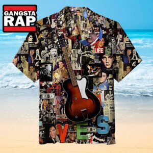 Elvis Presley Lives Collage Universal Tropical Summer Hawaiian Shirt 1