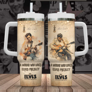 Elvis Presley 40oz Stanley Tumbler Gift - Gift for Fans - Gift for Fans
