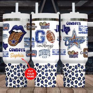 Personalized Dallas Cowboys 40oz Stanley Tumbler Gift - Gift for Fans - Gift for Fans