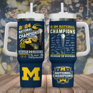 Michigan Wolverines Football 40oz Stanley Tumbler Gift - Gift for Fans - Gift for Fans
