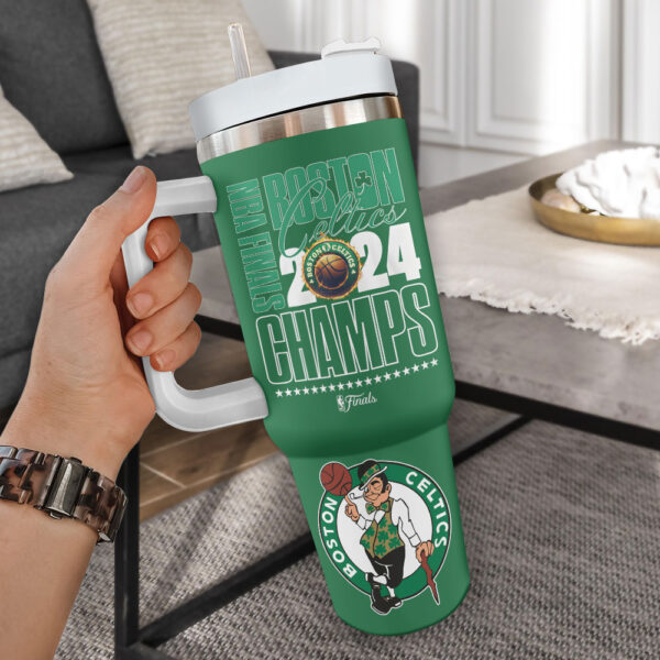 Boston Celtics 40oz Stanley Tumbler Gift – Gift for Fans – Gift for Fans