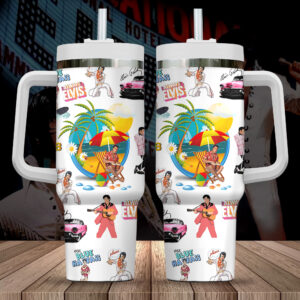 Elvis Presley 40oz Stanley Tumbler.1 - Gift for Fans - Gift for Fans
