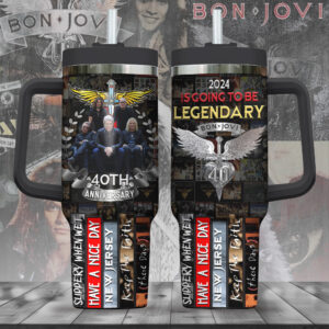 Bon Jovi 40oz Stanley Tumbler Gift - Gift for Fans - Gift for Fans