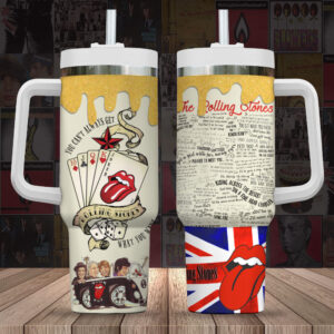 The Rolling Stones 40oz Stanley Tumbler Gift - Gift for Fans - Gift for Fans