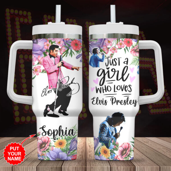 Personalized Elvis Presley 40oz Stanley Tumbler – Gift for Fans – Gift for Fans
