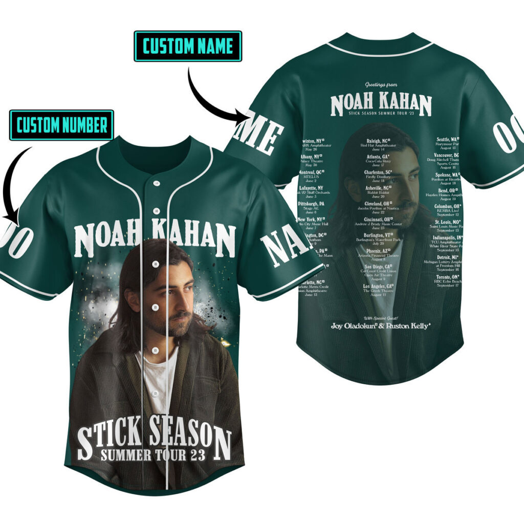 Noah Kahan Baseball Jersey For Men Women And Kids Gift for Fans Noah Kahan Baseball Jersey For Men Women And Kids Gift for Fans
