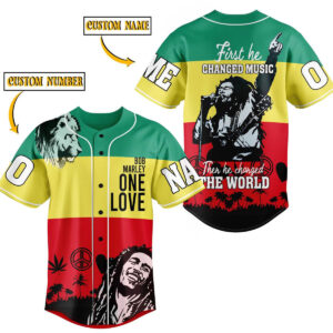 One Love Bob Marley Baseball Jersey For Men Women And Kids Gift for Fans