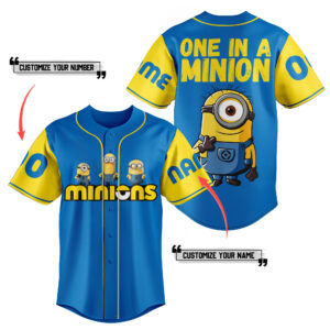 One In A Minion Baseball Jersey For Men Women And Kids Gift for Fans