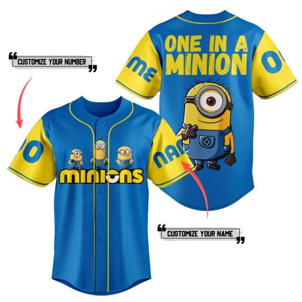 One In A Minion Baseball Jersey For Men Women And Kids Gift for Fans