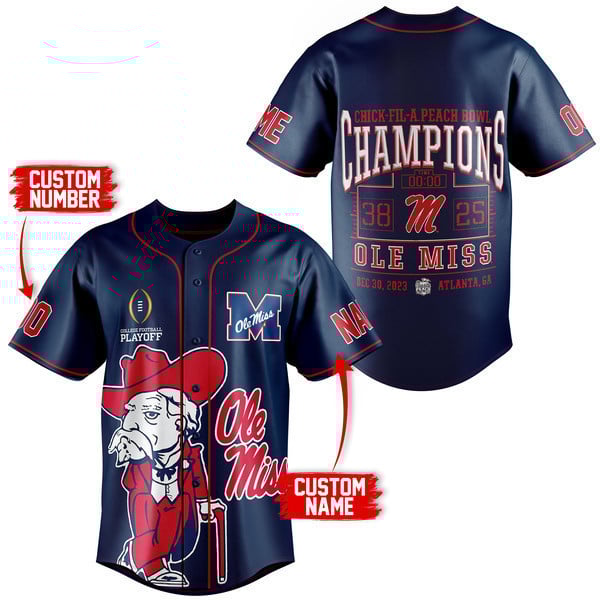 Ole Miss Rebels Baseball Jersey For Men Women And Kids Gift for Fans Ole Miss Rebels Baseball Jersey For Men Women And Kids Gift for Fans
