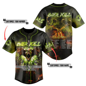 Over Kill Scorching the Earth World Tour Baseball Jersey For Men Women And Kids Gift for Fans