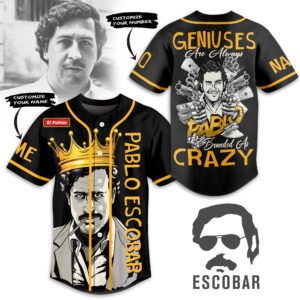 Pablo Escobar Baseball Jersey For Men Women And Kids Gift for Fans