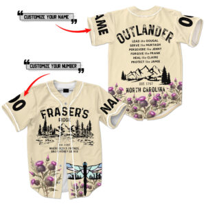 Outlander Fraser Ridge Baseball Jersey For Men Women And Kids Gift for Fans