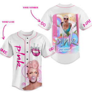 Pink Baseball Jersey For Men Women And Kids Gift for Fans