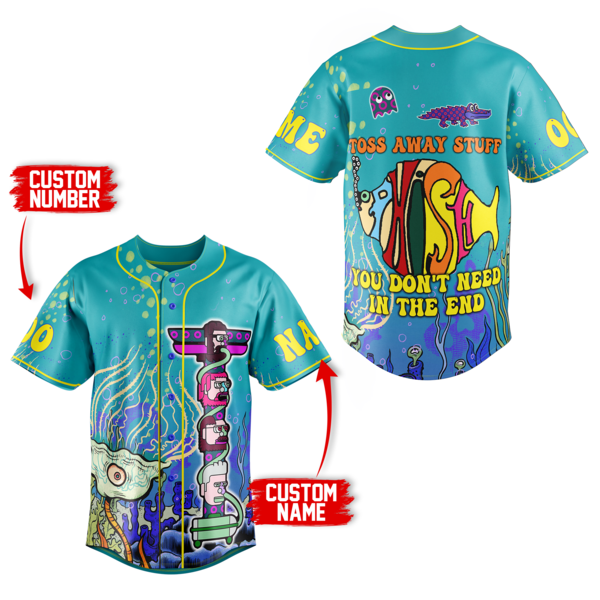 Phish Toss Away Stuff Baseball Jersey For Men Women And Kids Gift for Fans Phish Toss Away Stuff Baseball Jersey For Men Women And Kids Gift for Fans