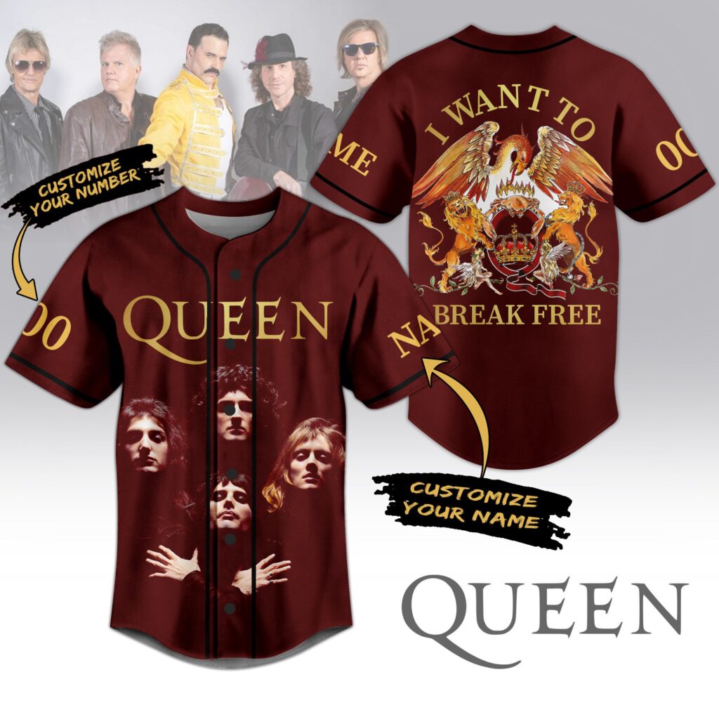 Queen Baseball Jersey For Men Women And Kids Gift for Fans Queen Baseball Jersey For Men Women And Kids Gift for Fans