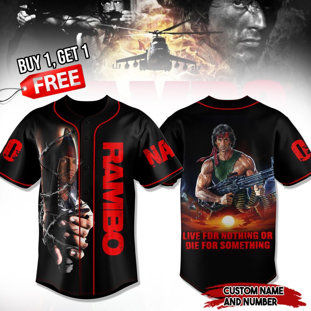 Rambo Baseball Jersey For Men Women And Kids Gift for Fans Rambo Baseball Jersey For Men Women And Kids Gift for Fans