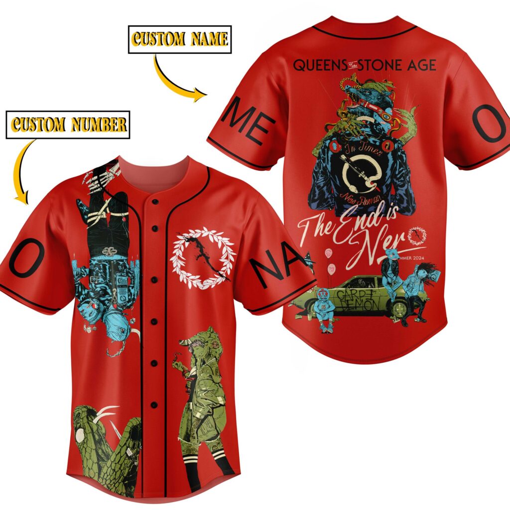 Queens Of The Stone Age Baseball Jersey For Men Women And Kids Gift for Fans Queens Of The Stone Age Baseball Jersey For Men Women And Kids Gift for Fans