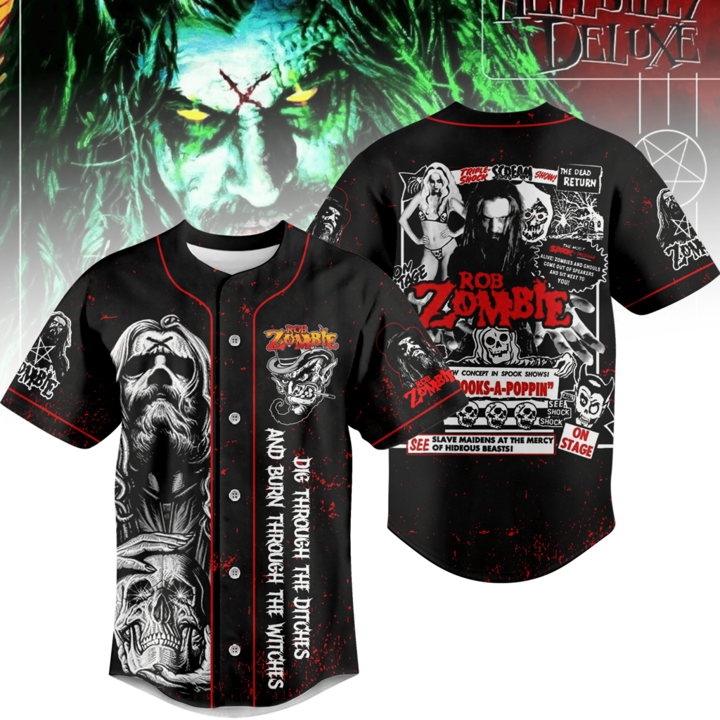 Rob Zombie Baseball Jersey For Men Women And Kids Gift for Fans Rob Zombie Baseball Jersey For Men Women And Kids Gift for Fans